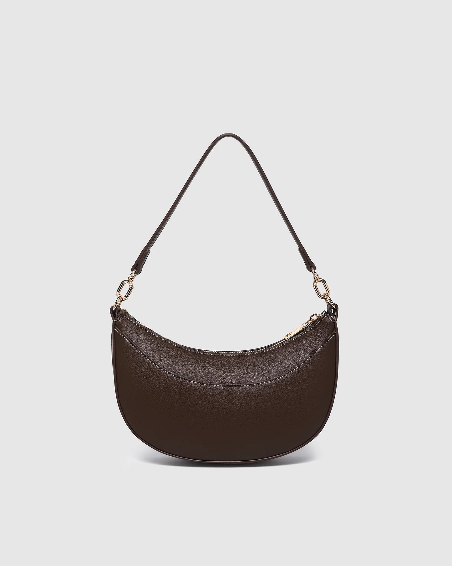 Claudia Shoulder Bag in Chocolate by Louenhide