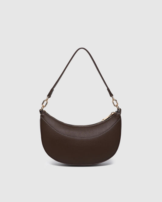 Claudia Shoulder Bag in Chocolate by Louenhide