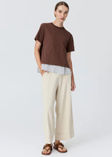 Load image into Gallery viewer, Mirel Multimedia Tee in Choc by POL
