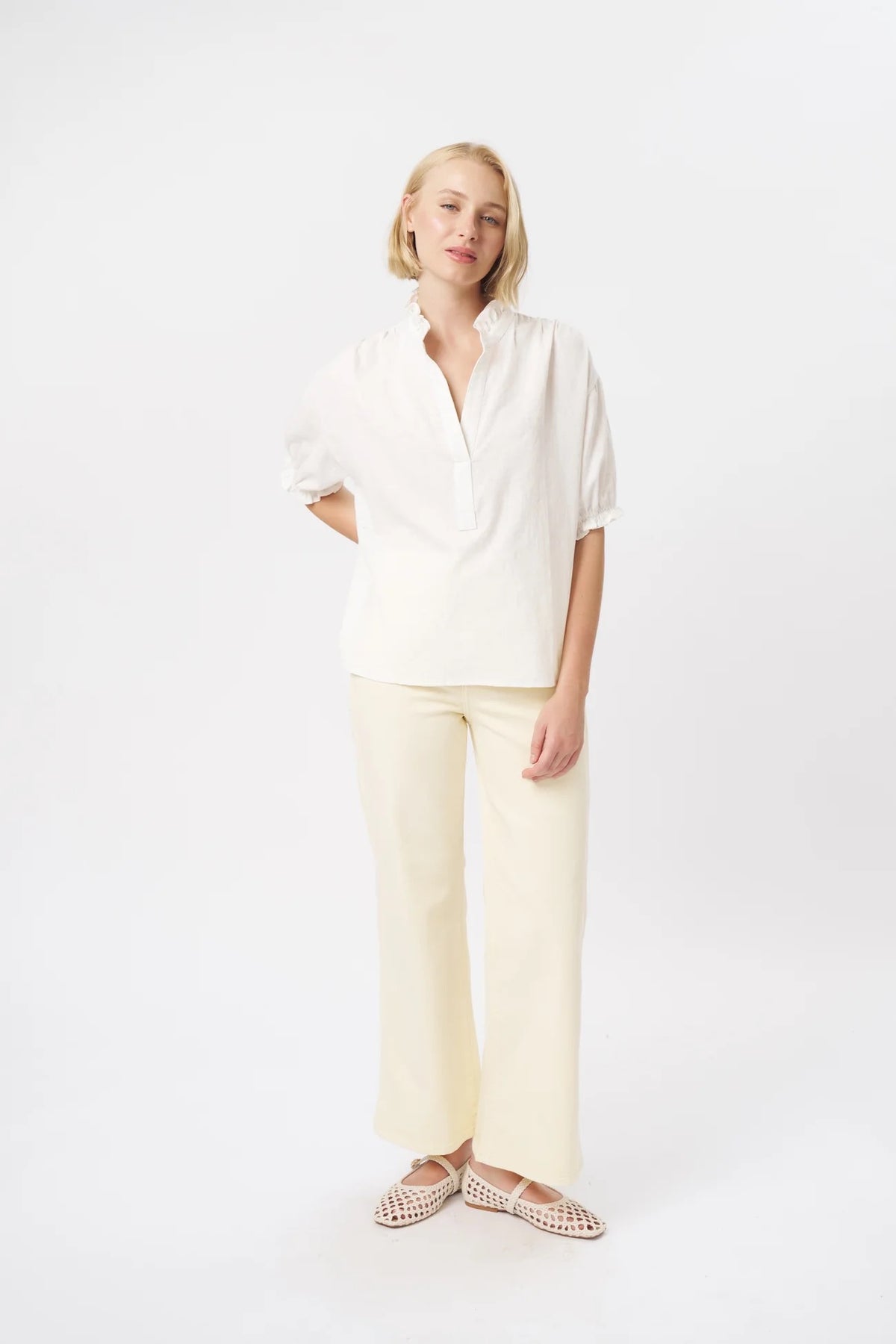 Amber Shirt in White by Kireina