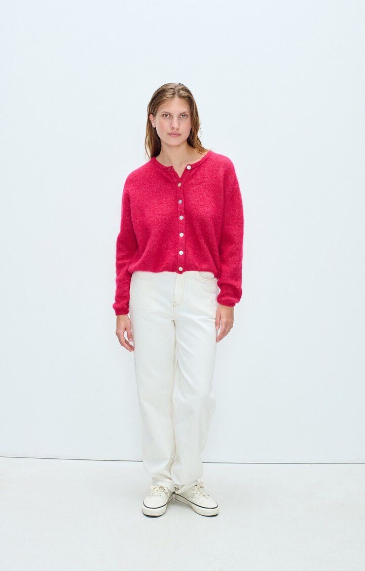Vito Cardigan in Magenta Melange by American Vintage