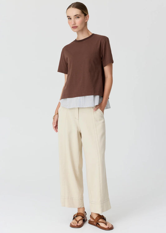Mirel Multimedia Tee in Choc by POL