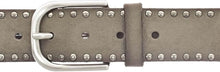 Load image into Gallery viewer, Taupe Stud Leather Belt by Vanzetti
