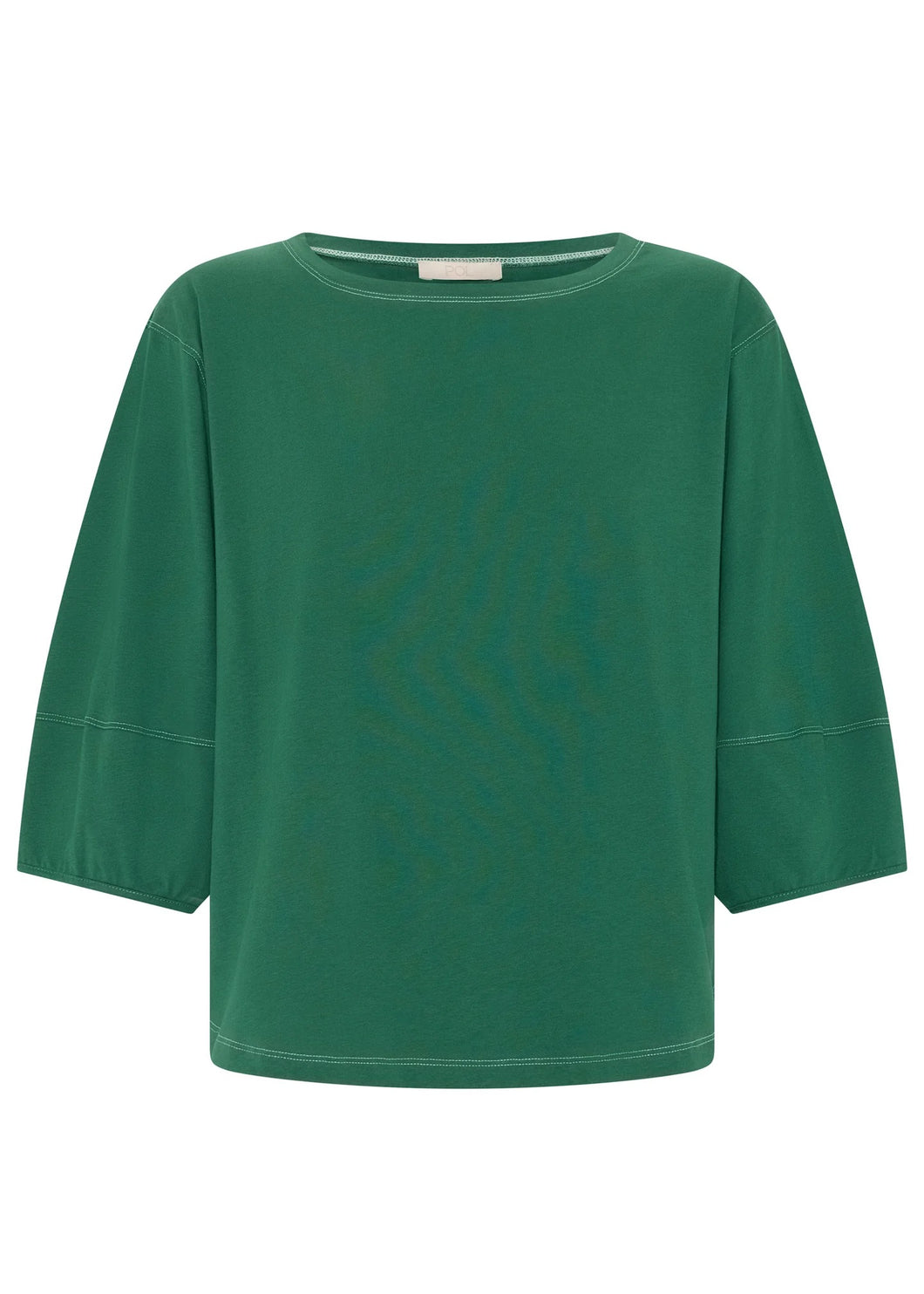 Harlyn Topstitch Tee in Green by Pol