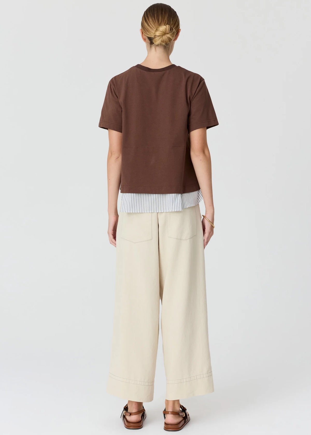 Mirel Multimedia Tee in Choc by POL