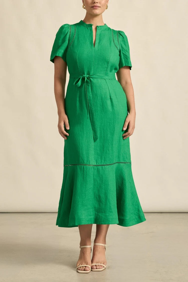 Cable Dress in Parrot by Zoe Kratzmann
