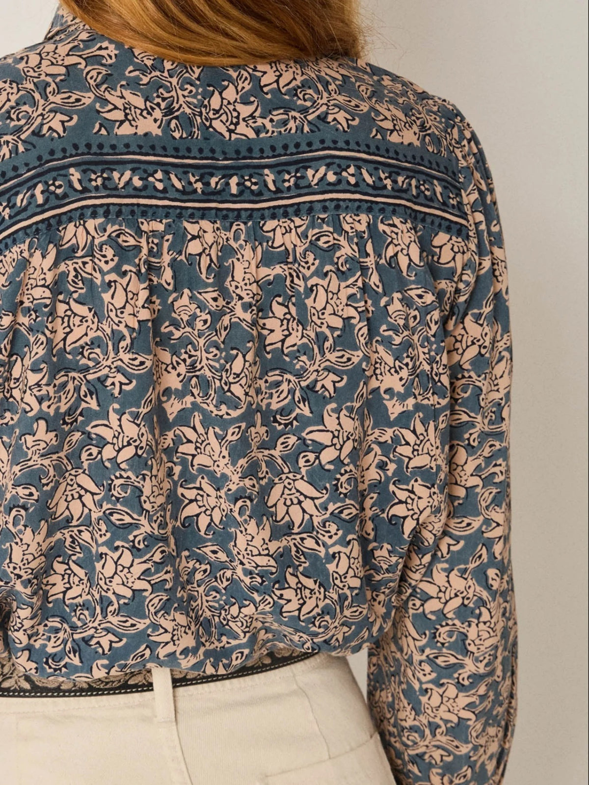 Stella Blouse in Lion Blue by Maison Hotel