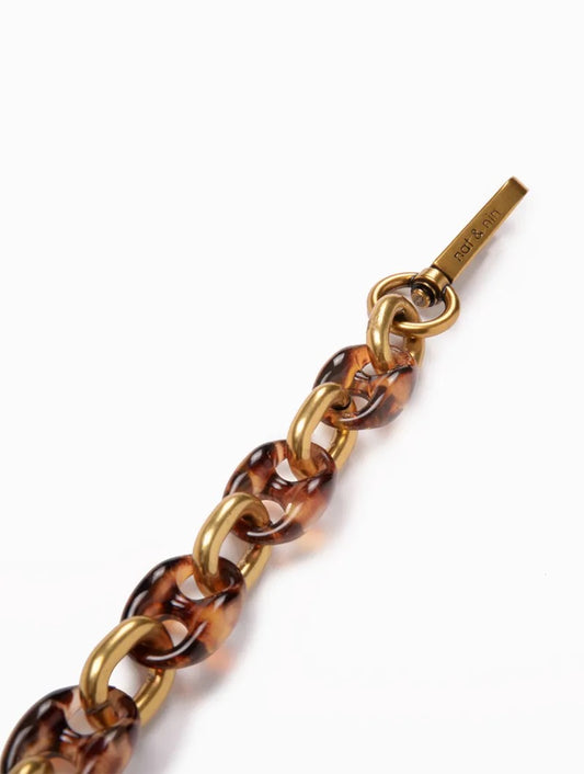 Amber Bag Chain by Nat & Nin Marron O/S