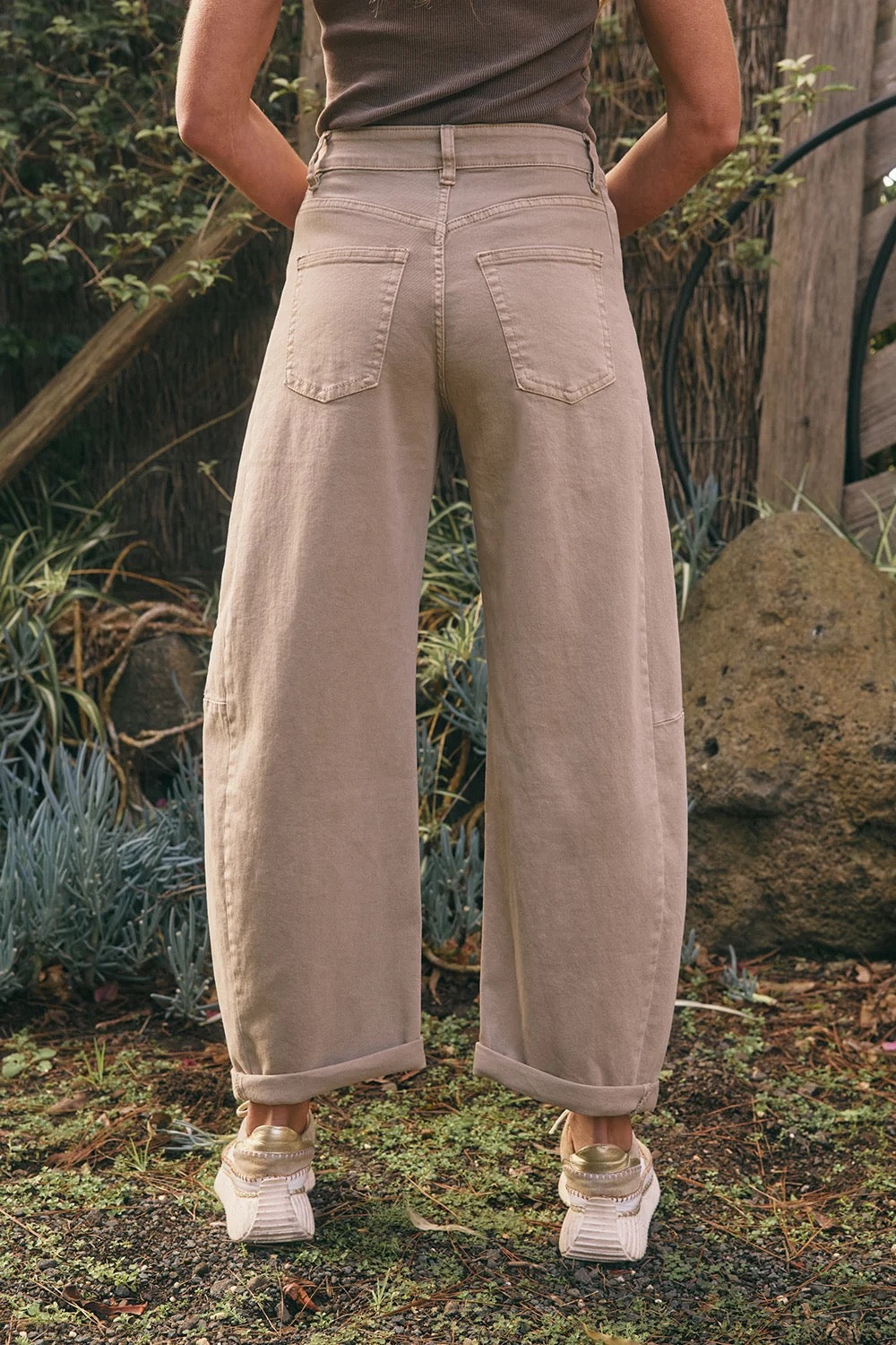 Idaho Barrel Jean in Beige by Italian Star