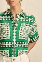 Load image into Gallery viewer, Pixel Top in Parrot Scarf by Zoe Kratzmann
