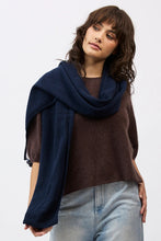 Load image into Gallery viewer, Pure Cashmere Scarf in Navy by Mia Fratino
