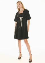 Load image into Gallery viewer, Orlo Drawcord Dress in Black by POL
