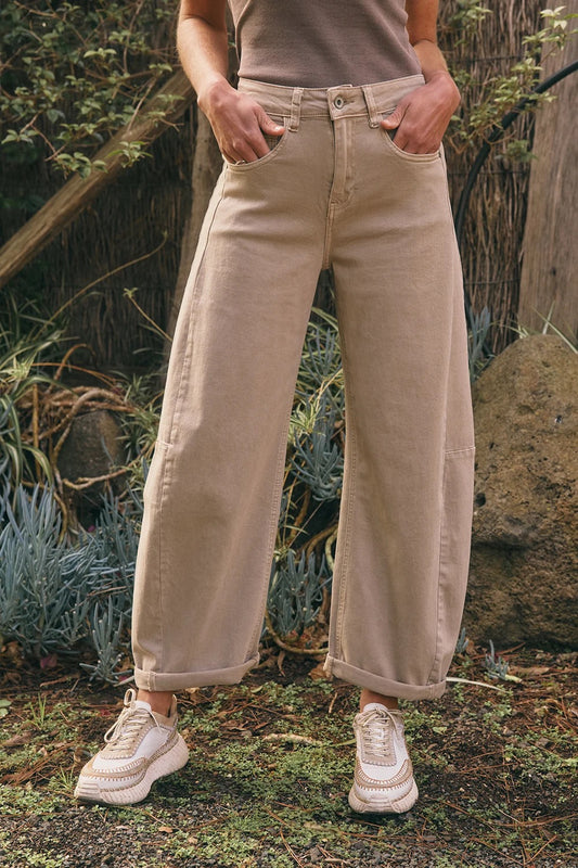 Idaho Barrel Jean in Beige by Italian Star