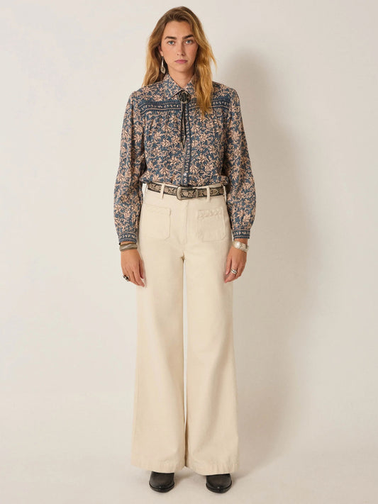 Stella Blouse in Lion Blue by Maison Hotel