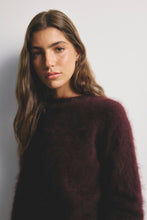 Load image into Gallery viewer, Adele Cashmere Crew in Aubergine by World of Nomads
