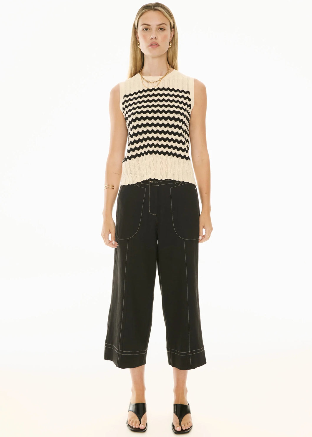 Oskar Cropped Pant in Black by POL
