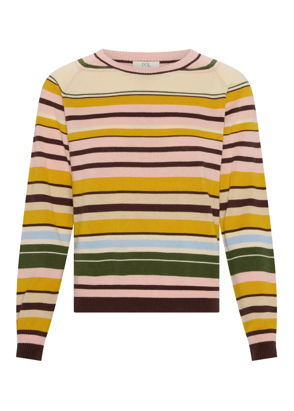 Tiller Multi Stripe Knit in Pink Multi by POL
