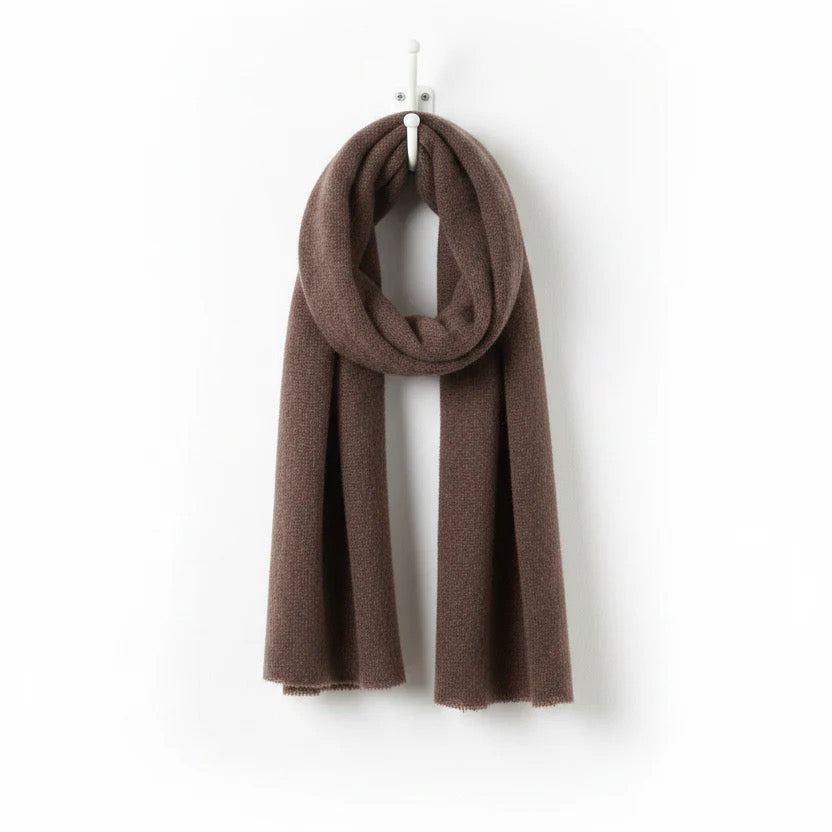 Pure Cashmere Scarf in Espresso by Mia Fratino