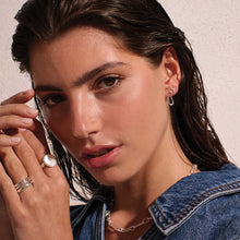 Load image into Gallery viewer, Eterna Hoop Earrings in Silver by Murkani
