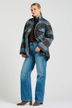 Load image into Gallery viewer, Allegra Relaxed Wool Blend Jacket in Blue Plaid by Shirty
