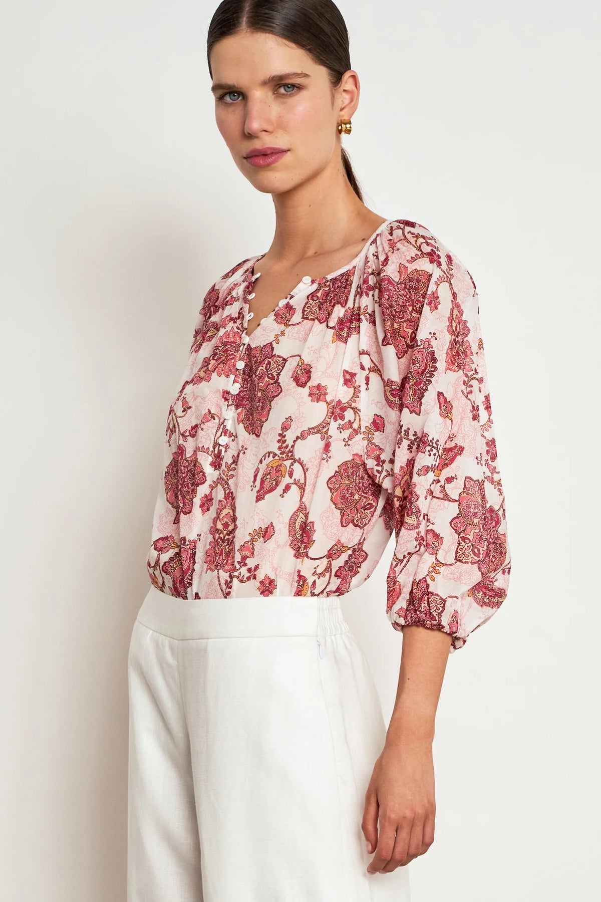 Vow Top in Rose Paisley by Zoe Kratzmann