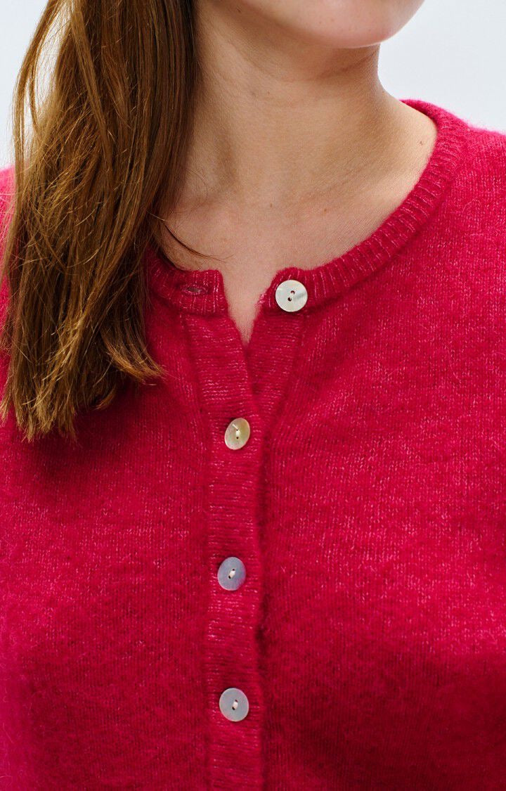 Vito Cardigan in Magenta Melange by American Vintage