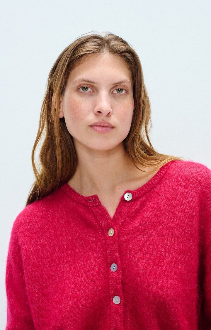 Vito Cardigan in Magenta Melange by American Vintage