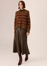 Load image into Gallery viewer, Astor Stripe Knit in Toffee/Wine by POL
