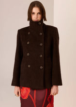 Load image into Gallery viewer, Mirren High Neck Coat in Cola by POL
