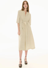 Load image into Gallery viewer, Fable Shirt Dress in Ivory/Ink by Pol
