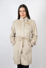 Load image into Gallery viewer, Chica Chica Shearling Coat in Beige by Angel Wings
