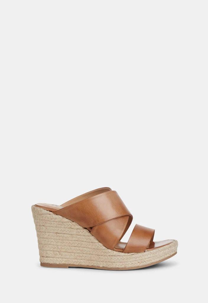 Bella Wedges in Dark Tan by Ivylee