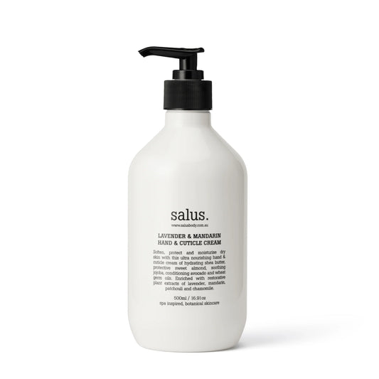Lavender & Mandarin Hand & Cuticle Cream by Salus, 500ml (boxed)