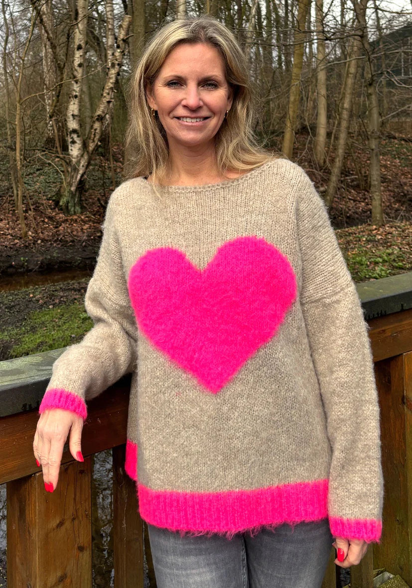 Heart Knitted Sweater by Miss Goodlife