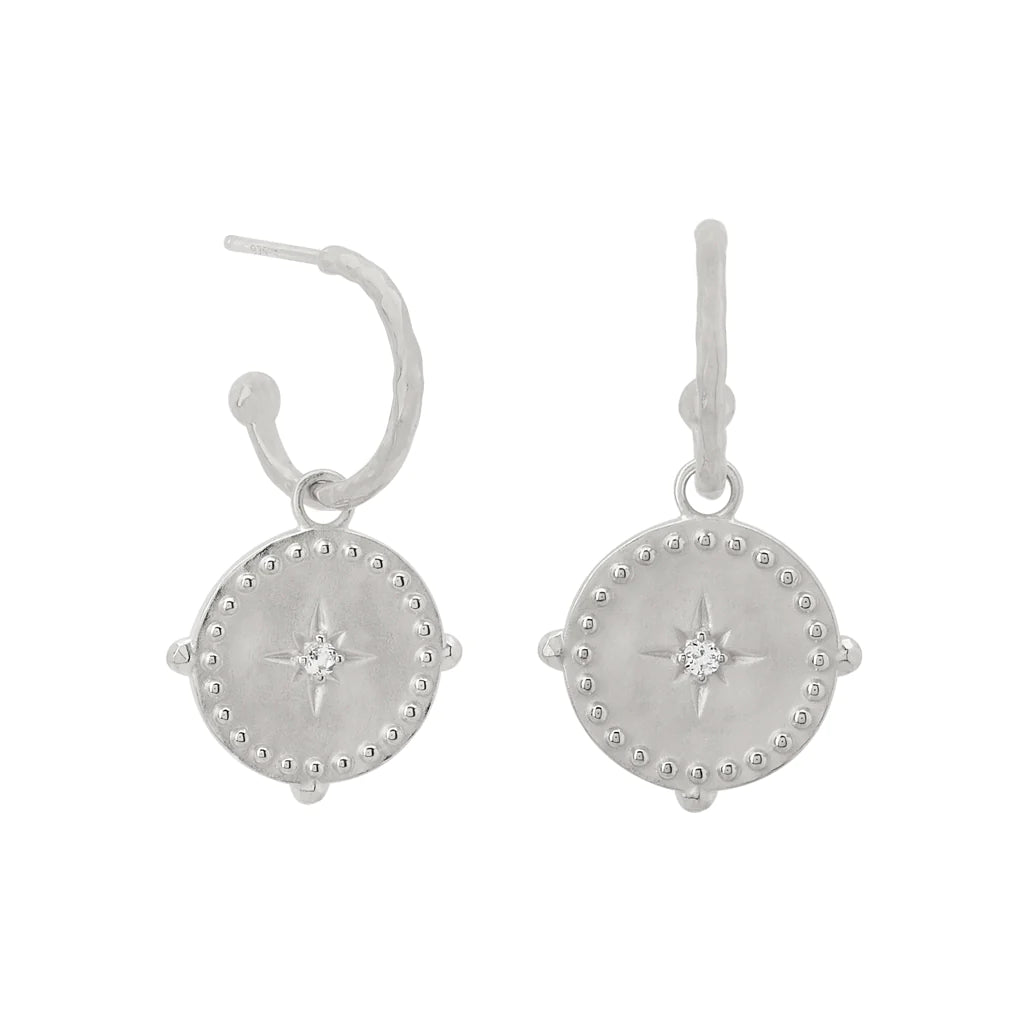 Small Hoop Earrings in Silver by Murkani