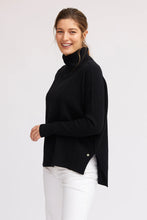Load image into Gallery viewer, Gigi Step Rollneck in Jet Black by Mia Fratino
