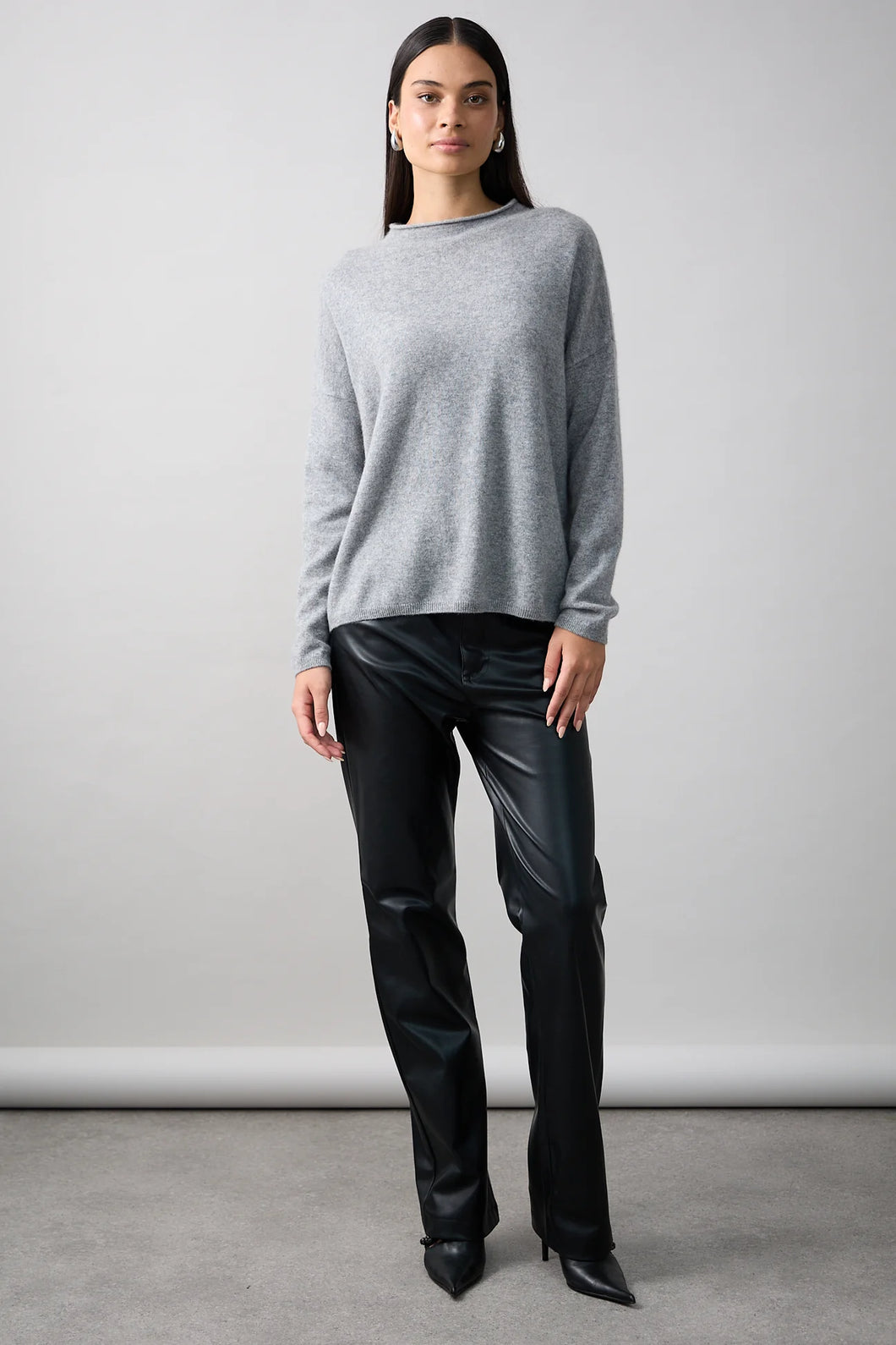 Sloane Mockneck in Graphite by Mia Fratino