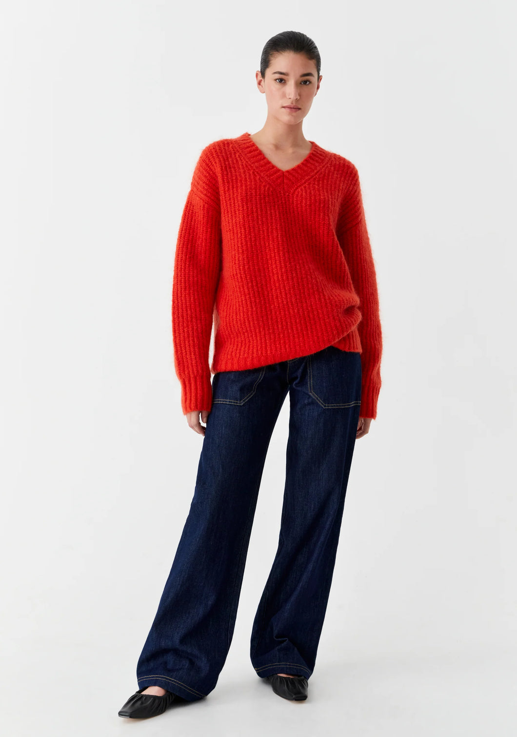 Silas Knit Pullover in Flame by Morrison