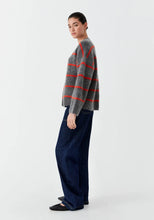 Load image into Gallery viewer, Silas Stripe Knit Pullover in Charcoal by Morrison
