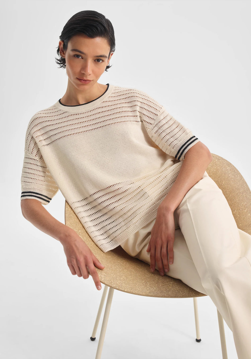 Dallas Knit Tee in Milk by Morrison