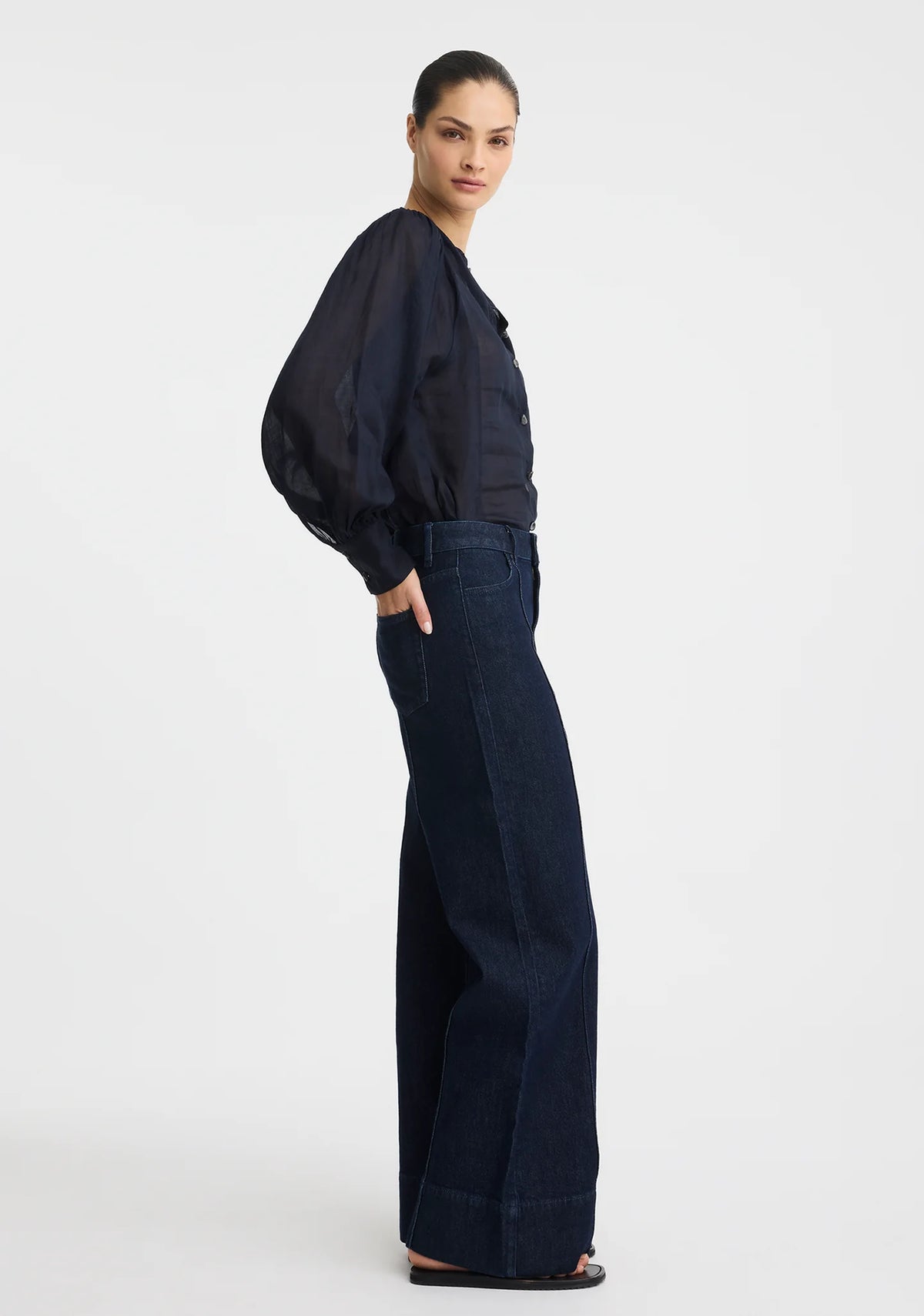 Hewitt Blouse in Indigo by Morrison