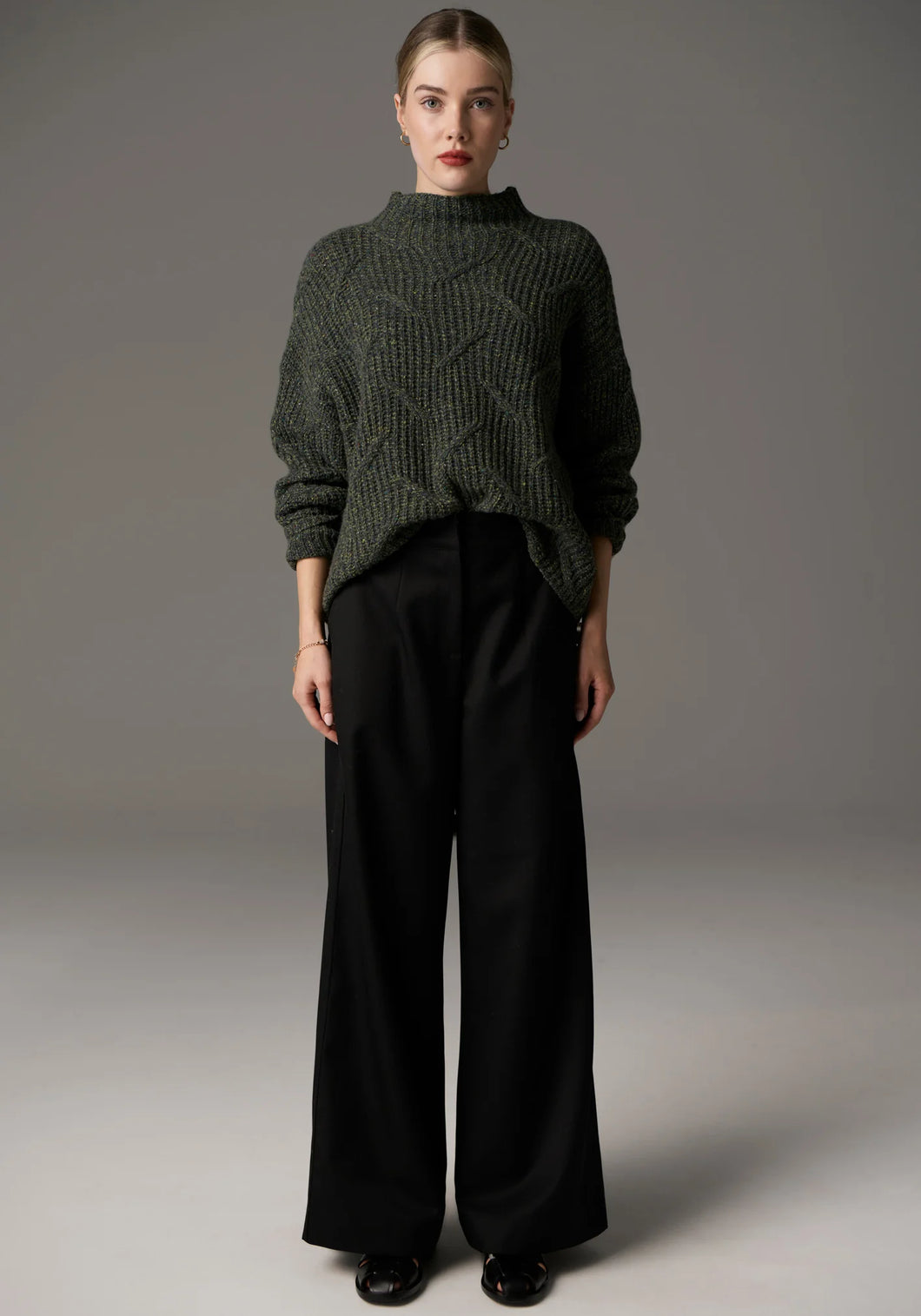 Croft Knit in Green Multi by Pol