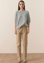Load image into Gallery viewer, Jane Pointelle Knit Tee in Blue by POL
