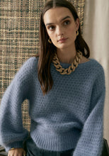 Load image into Gallery viewer, Genus Pointelle Knit  in Blue by POL
