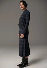 Load image into Gallery viewer, Lara Stripe Knit in Charcoal/Blue by Pol
