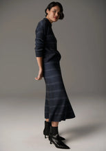 Load image into Gallery viewer, Lara Stripe Knit in Charcoal/Blue by Pol
