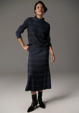 Load image into Gallery viewer, Lara Stripe Knit in Charcoal/Blue by Pol
