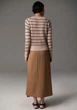 Load image into Gallery viewer, Maia Stripe Knit in Blush/Charcoal by POL
