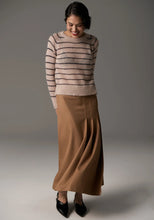 Load image into Gallery viewer, Maia Stripe Knit in Blush/Charcoal by POL
