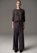 Load image into Gallery viewer, Maia Stripe Knit in Charcoal/Blush by POL
